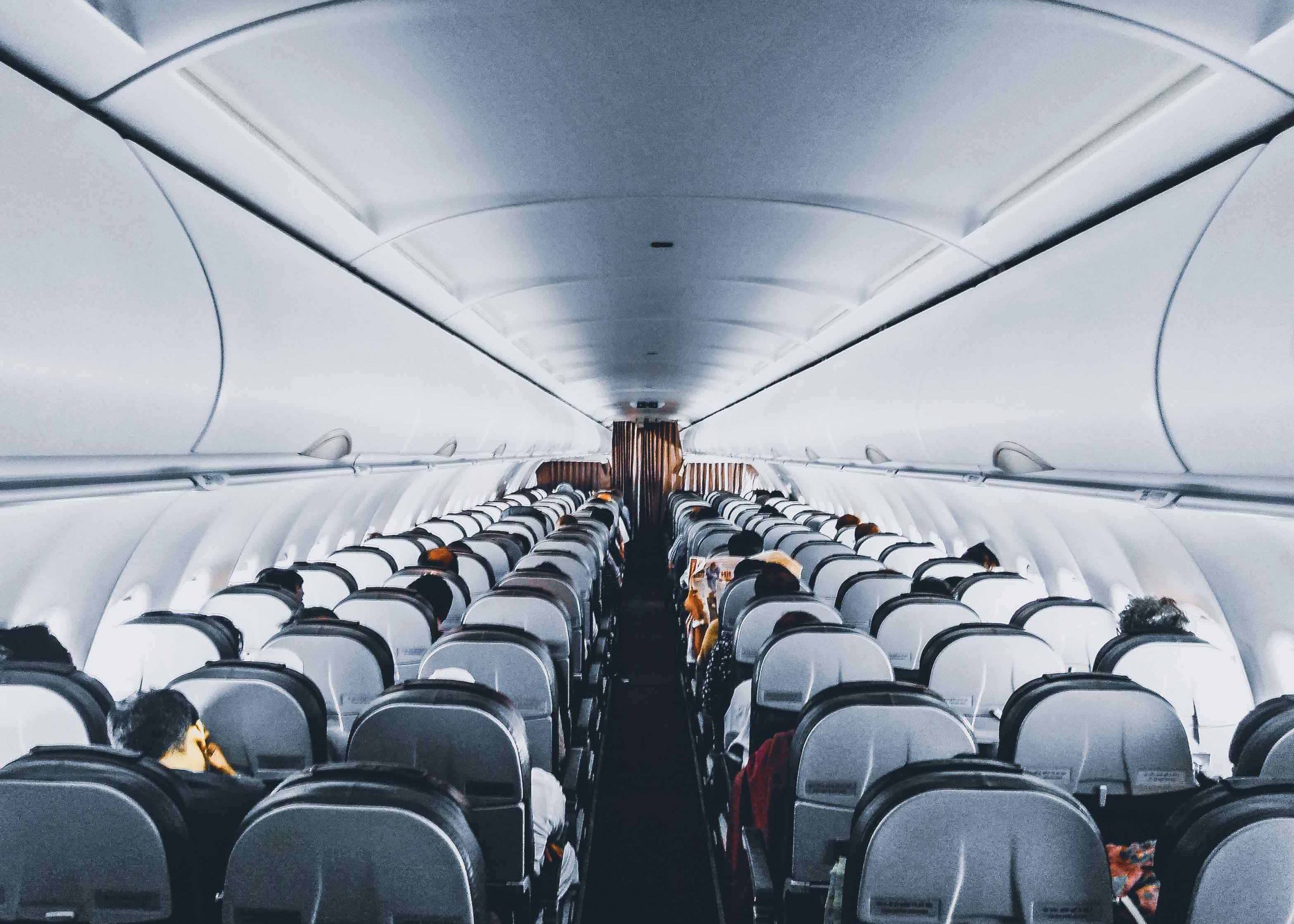 passenger area on the plane